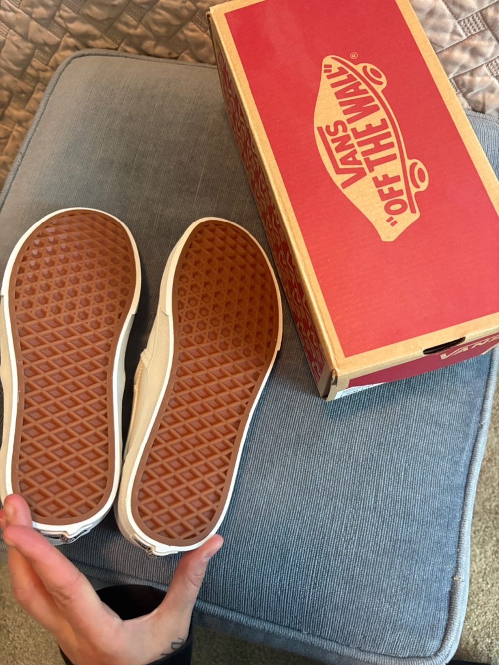 Vans White Slip-On Sneakers - Picture 3 of 4